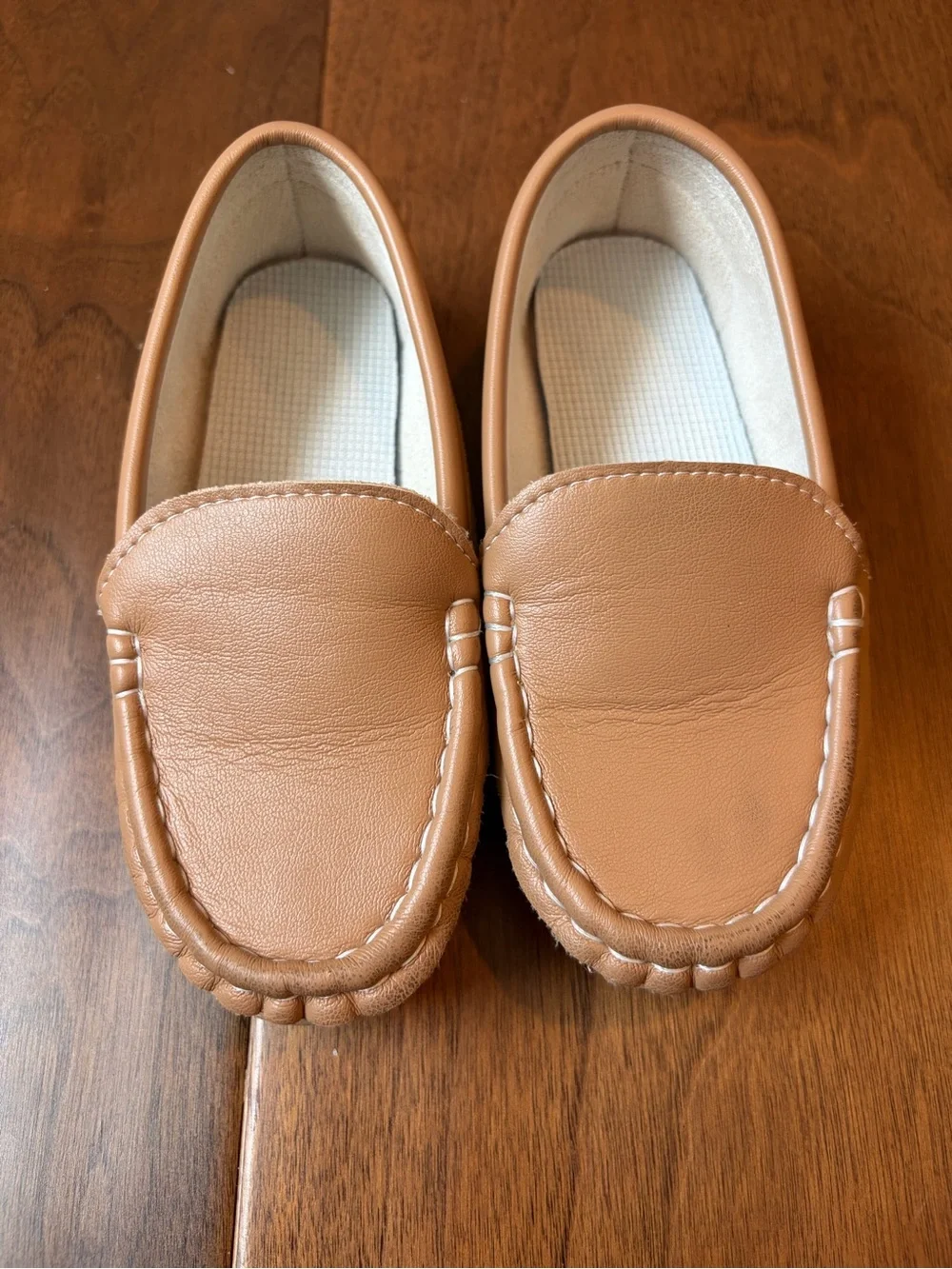 Toddler Boy Tan Slip-On Loafers size 11 great condition